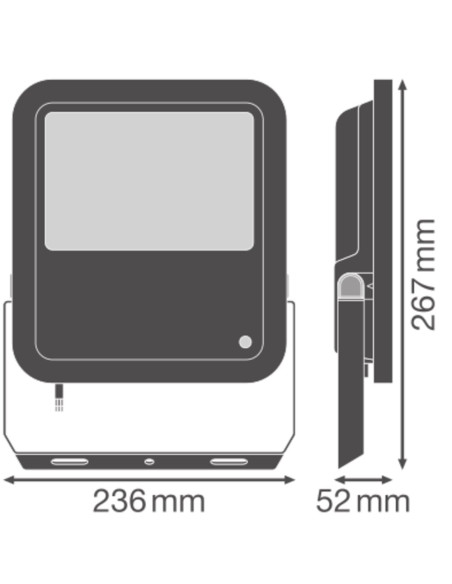 NAŚWIETLACZ FLOOD LED Z CZUJNIKIEM ŚWIATŁA 100 P 69W/53W 10000LM/8000LM PS 4000K BK IP66 GEN4 