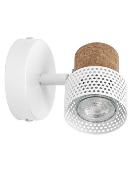 KINKIET LED DECOR SPOT CORK DIM 1X3.4W 2700K ciepła biała GU10 WH 