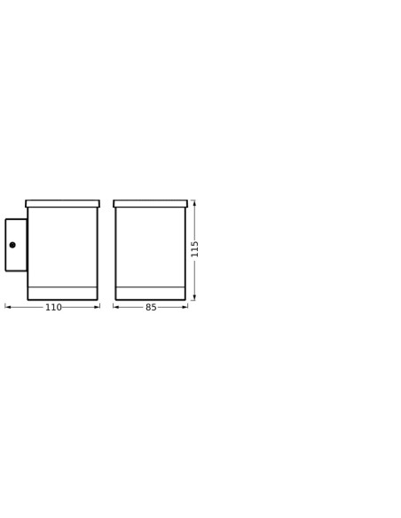 KINKIET ZEWNĘTRZNY SOLAR ENDURA STYLE QUADRO WALL DARK GRAY 