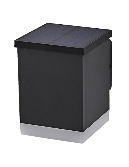 KINKIET ZEWNĘTRZNY SOLAR ENDURA STYLE QUADRO WALL DARK GRAY 