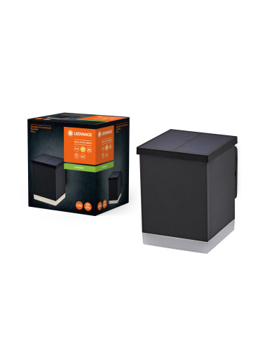 KINKIET ZEWNĘTRZNY SOLAR ENDURA STYLE QUADRO WALL DARK GRAY 