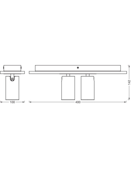 OPRAWA SUFITOWA LED DECOR SPOT MERCURY DIM 2X3.4W 2700K ciepła biała GU10 WT 