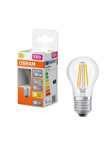 ŻARÓWKA LED STAR RF CLP40 3,4W 2700K ciepła biała E27 FIL 470LM  
