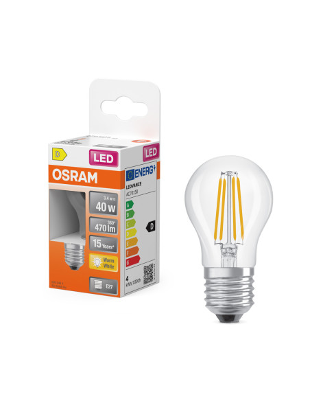 ŻARÓWKA LED STAR RF CLP40 3,4W 2700K ciepła biała E27 FIL 470LM  

