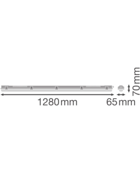OPRAWA HERMETYCZNA DAMP PROOF 1200 1XLAMP HOUSING IP65 