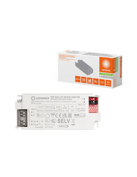 ZASILACZ KOMPAKTOWY STAŁOPRĄDOWY DR DALI-PFM 30/220-240/700 G3 