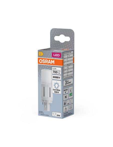 ŻARÓWKA LED DULUX D 13LED 5,5W 4000K neutralna biała VT EM & AC MAINS G24D-1 550LM 