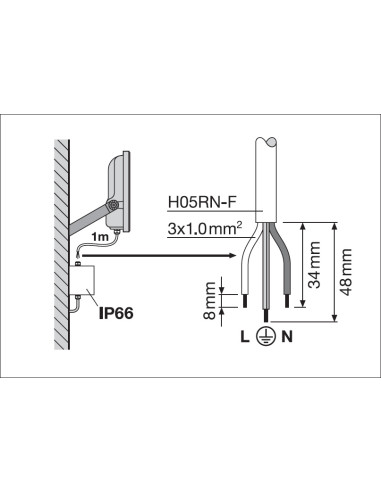 NAŚWIETLACZ FLOOD LED 10 P 8W/6W 1100LM/780LM PS 3000K SY100 WT IP66 GEN4  