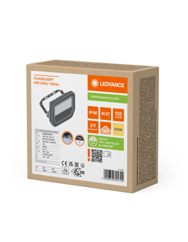 NAŚWIETLACZ FLOOD LED 10 P 8W/6W 1100LM/780LM PS 3000K SY100 WT IP66 GEN4  