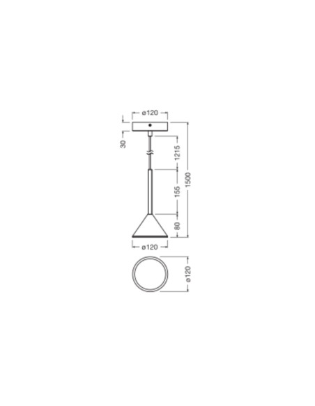 OPRAWA SUFITOWA DECOR FUJI 1XPENDANT 5W 930 330LM BK 5Y 