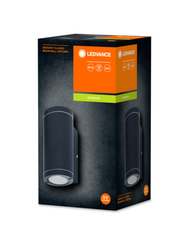 KINKIET ZEWNĘTRZNY ENDURA BEAM WALL UPDOWN GU10 IP44 ALU GY