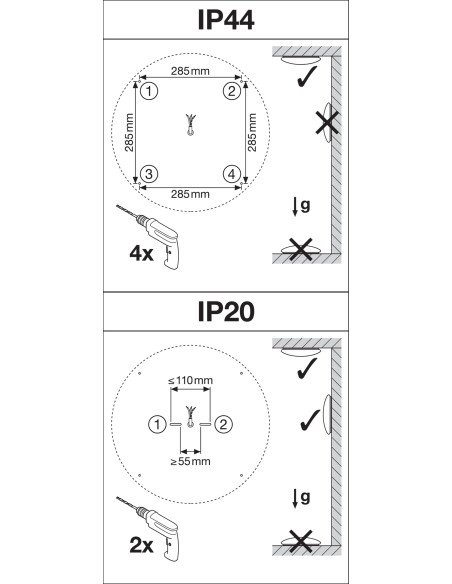 PLAFON SF CIRCULAR 500 42W/3000K 3500LM PS IP44 
