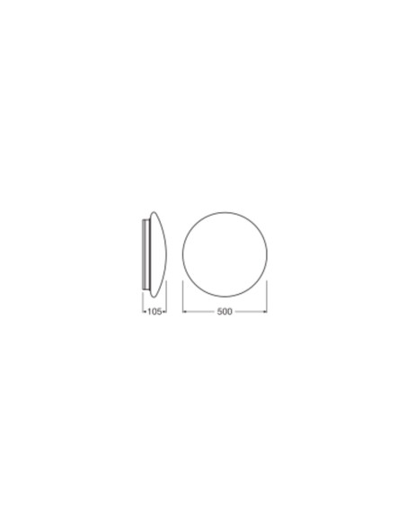 PLAFON SF CIRCULAR 500 42W/3000K 3500LM PS IP44 