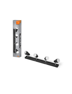 OPRAWA SUFITOWA PUNKTOWA LED SPOT PEAR 4X4.3W 2700K ciepła biała GU10 BLACK 