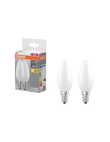  ŻARÓWKA LED  2-PAK LED BASE CLB40 4W 2700K ciepła biała E14 GL FR FS2 