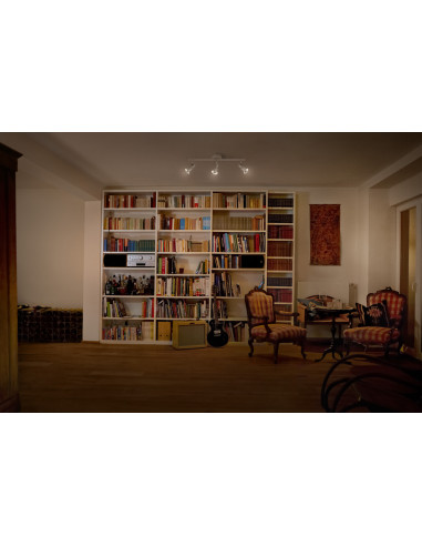 OPRAWA SUFITOWA PUNKTOWA LED SPOT GU10 3X3,4W 2700K ciepła biała DIM 690LM 230V BIAŁA 