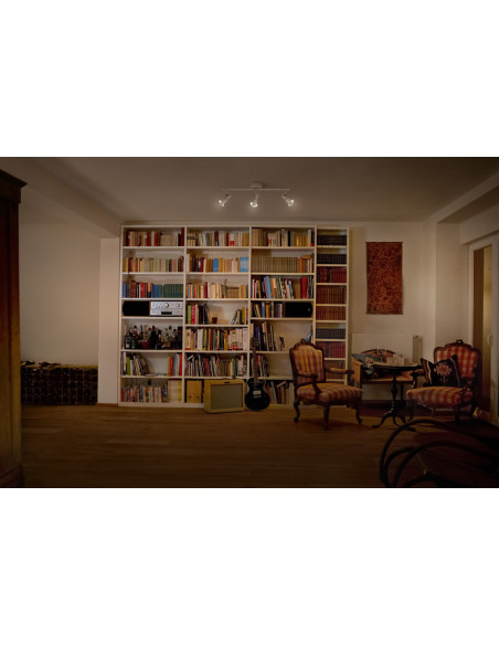 OPRAWA SUFITOWA PUNKTOWA LED SPOT GU10 3X3,4W 2700K ciepła biała DIM 690LM 230V BIAŁA 