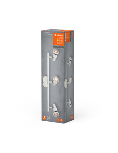 OPRAWA SUFITOWA PUNKTOWA LED SPOT GU10 3X3,4W 2700K ciepła biała DIM 690LM 230V BIAŁA 