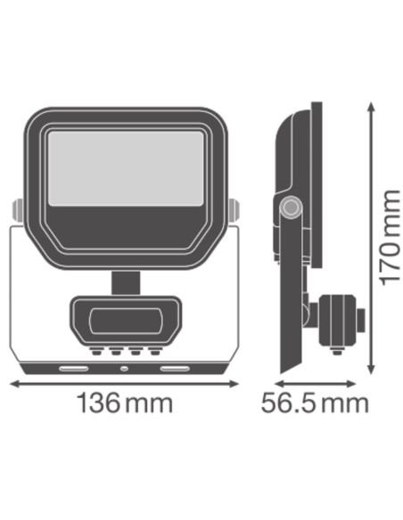 NAŚWIETLACZ FLOOD LED SENSOR 10 P 8W/6W 1100LM/780LM PS 3000K SY100 WT IP65 GEN4 