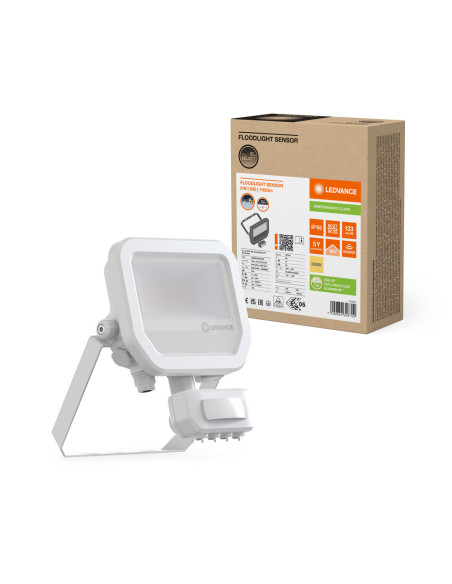 NAŚWIETLACZ FLOOD LED SENSOR 10 P 8W/6W 1100LM/780LM PS 3000K SY100 WT IP65 GEN4 