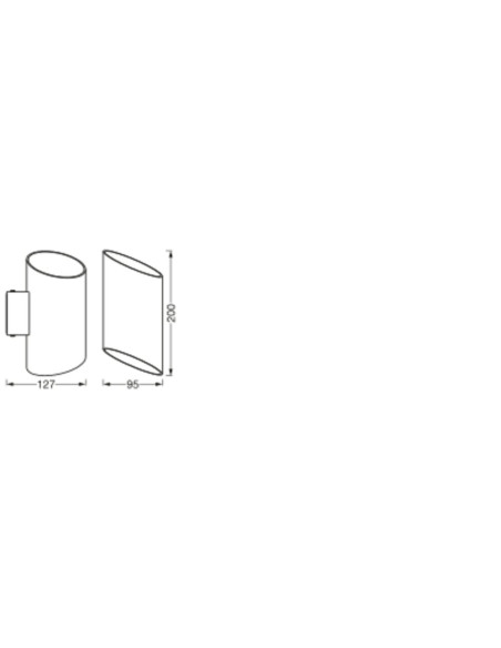 KINKIET SMART WIFI ORBIS WALL CYLINDRO 12W 200X127MM BIAŁY  
