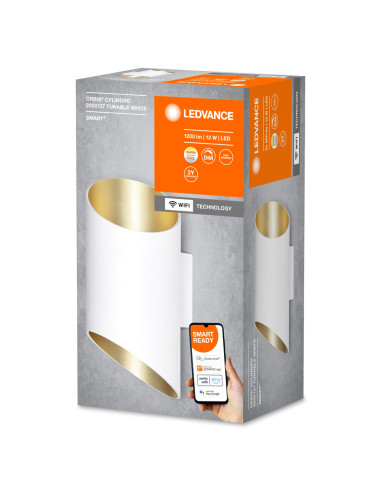KINKIET SMART WIFI ORBIS WALL CYLINDRO 12W 200X127MM BIAŁY  