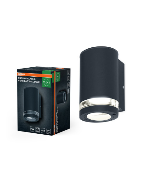 KINKIET ZEWNĘTRZNY ENDURA CLASSIC BEAM GAP WALL DOWN GU10 IP44 ALU GY