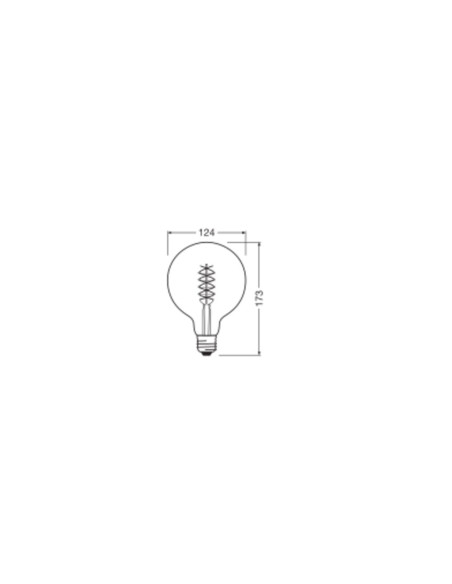 ŻARÓWKA LED 1906 VINTAGE LED GOLD37 GLOB125 DIM 4,8W 2200K 420LM E27 SFIL 