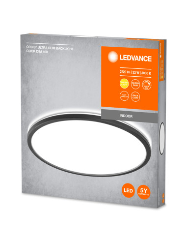 PLAFON LED ORBIS ULTRA SLIM 400 22W 3000K ciepła biała CLICK DIM BK 