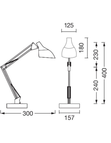 LAMPKA BIURKOWA OFFICE LINE DESK PEAR E27 BLACK 