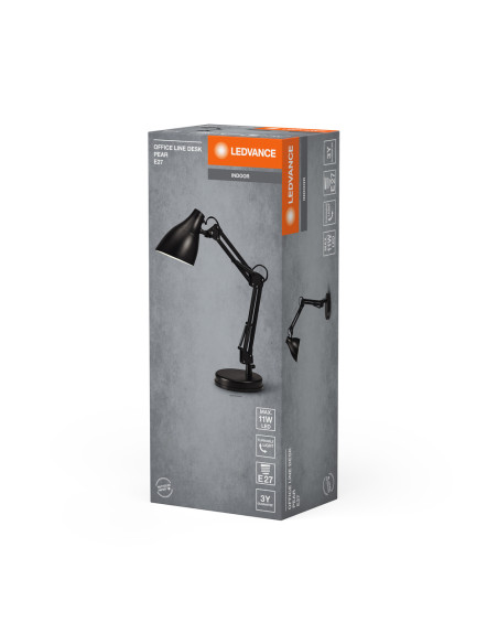 LAMPKA BIURKOWA OFFICE LINE DESK PEAR E27 BLACK 