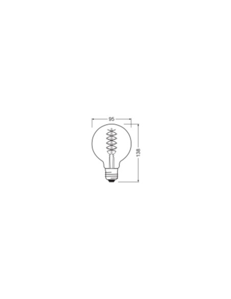 ŻARÓWKA LED 1906 VINTAGE LED GLOB95 SMOKE30 DIM 7,8W/818 FIL 360LM E27 