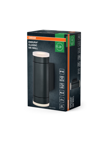 KINKIET ZEWNĘTRZNY Endura Classic IP65 IVE GU10 WALL Dark Gray