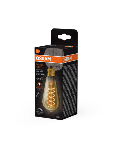 ŻARÓWKA LED 1906 VINTAGE LED EDISON GOLD37 DIM 4,8W/2200K 420LM E27 SFIL 
