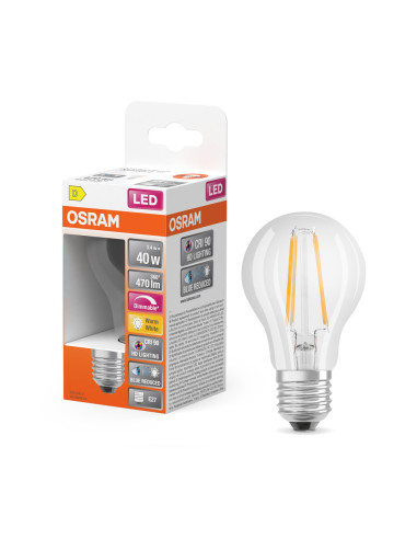 ŻARÓWKA LED SUPERSTAR RF CLA40 DIM 3,4W 2700K ciepła biała CRI90 FIL E27 