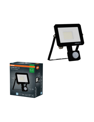 NAŚWIETLACZ FLOOD LED LUX SENSOR 20W 6500K 1800LM BK IP65 3Y 