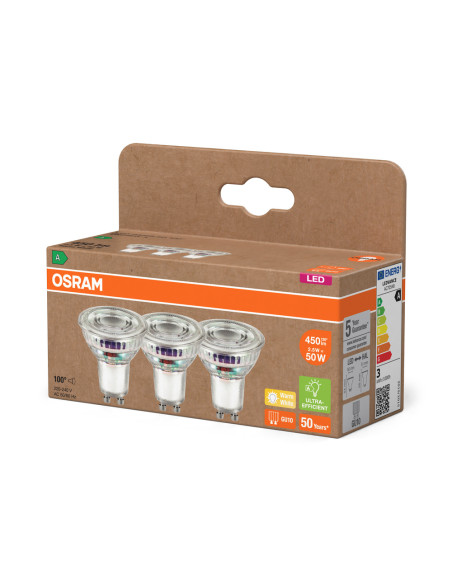 3-PAK LED PAR16 50 100° 2,5W 2700K GU10 450LM EE KLASA A 