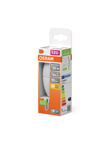 ŻARÓWKA LED STAR CLB60 FR 7W 2700K ciepła biała E14 806LM PLASTIC 