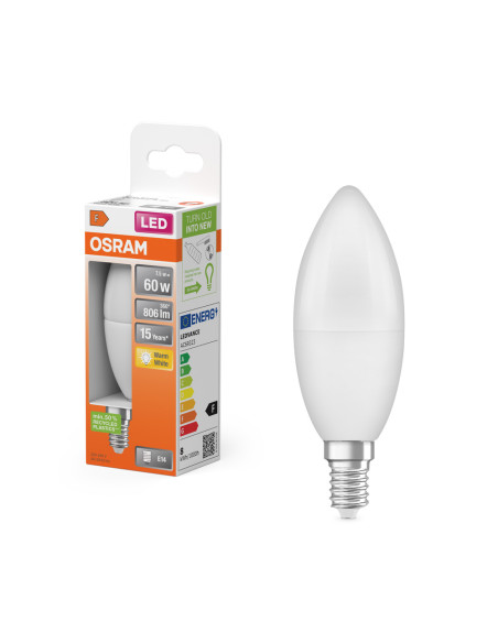 ŻARÓWKA LED STAR CLB60 FR 7W 2700K ciepła biała E14 806LM PLASTIC 