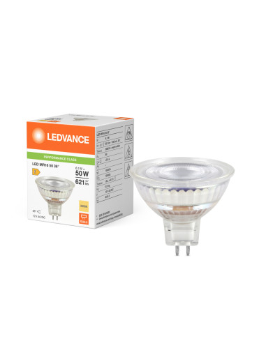 ŻARÓWKA LED P SPOT MR16 GL 50 36° 6,1W 3000K ciepła biała GU5.3 12V 621LM 
