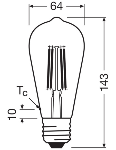 ŻARÓWKA LED ENERGY CLASS EDISON 60 3,8W 4000K neutralna biała E27 806LM FIL EE  KLASA A 