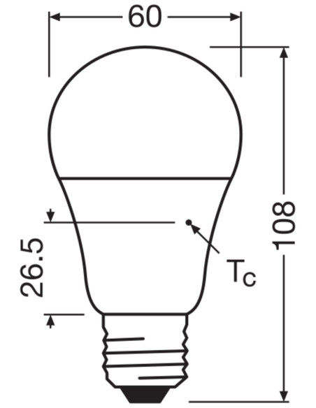 ŻARÓWKA LED SUPERSTAR PLASTIC CLA60 9,4W 2700K ciepła biała FR E27 