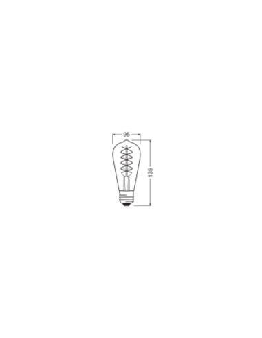 ŻARÓWKA LED 1906 VINTAGE LED EDISON GOLD48 DIM 7W/2200K 600LM E27 SFIL 