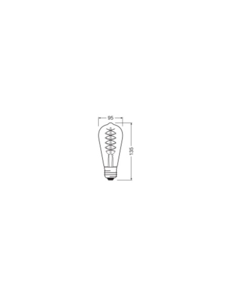 ŻARÓWKA LED 1906 VINTAGE LED EDISON GOLD48 DIM 7W/2200K 600LM E27 SFIL 