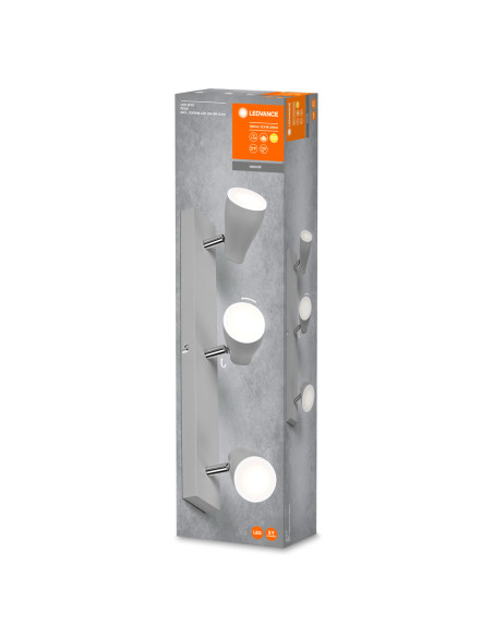 OPRAWA SUFITOWA PUNKTOWA LED SPOT PEAR 3X4.3W 2700K ciepła biała GU10 GREY 