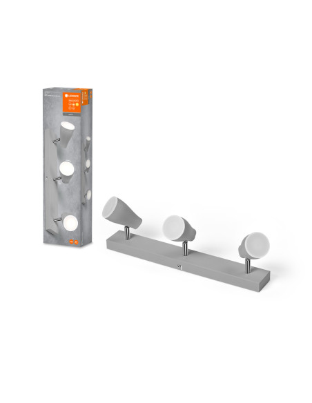 OPRAWA SUFITOWA PUNKTOWA LED SPOT PEAR 3X4.3W 2700K ciepła biała GU10 GREY 