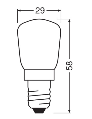 ŻARÓWKA DO PIEKARNIKA SPECIAL OVEN T29/58 CL 40W 300ST E14 