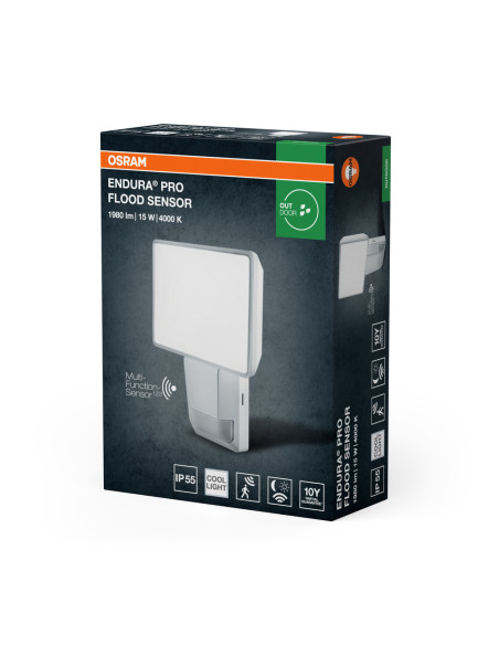 NAŚWIETLACZ ENDURA PRO FLOOD SENSOR 15W 4000K neutralna biała 1500LM WT IP55 