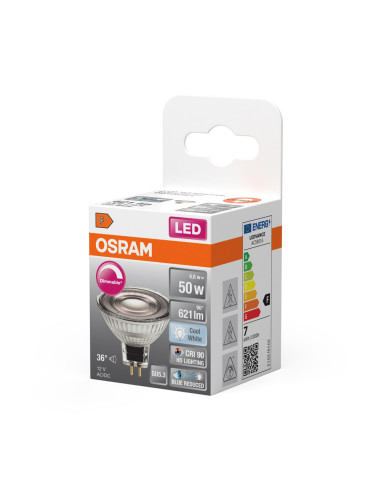 ŻARÓWKA LED SUPERSTAR PLUS MR16 50 DIM 6,8W 4000K neutralna biała 621LM 36° 12V CRI90 GU5.3 