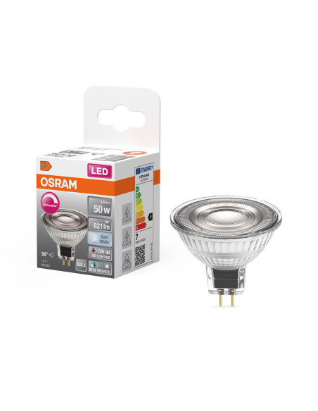 ŻARÓWKA LED SUPERSTAR PLUS MR16 50 DIM 6,8W 4000K neutralna biała 621LM 36° 12V CRI90 GU5.3 